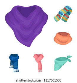 Scarf Shawl Cartoon Icons Set Collection Stock Vector (Royalty Free ...