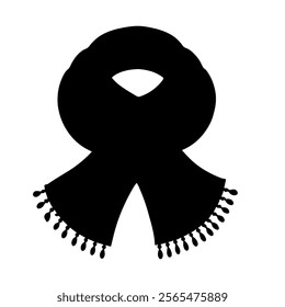 Scarf silhouette vector icon sign symbol illustration design.