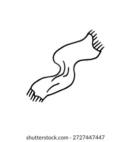 Boceto de la bufanda en un fondo blanco