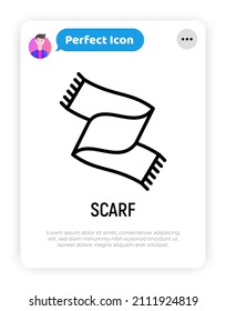 Icono de la línea delgada. Ilustración vectorial moderna del accesorio de invierno.