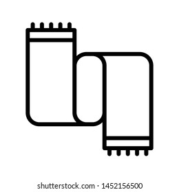 scarf thin line vector icon
