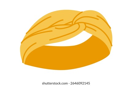Scarf Tie Headscarf Headband Summer Head Fashion accessory clothing technical illustration. Vector headgear for Men, women, unisex style, flat template CAD mockup sketch outline isolated