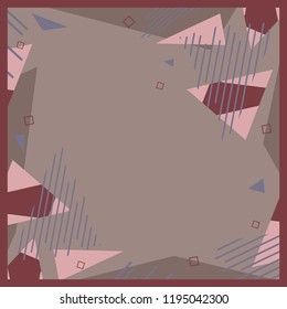Scarf with triangle  on brown background