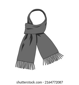 Scarf Vector Art, Winter Scarf, Icon Vector