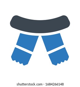 scarf vector glyph color icon 