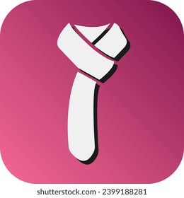 Scarf Vector Glyph Gradient Background Icon For Personal And Commercial Use.
