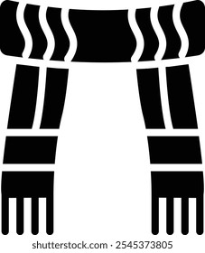 Vector de la bufanda Glyph Icon Design