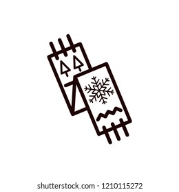 Scarf vector icon