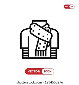 Scarf vector icon