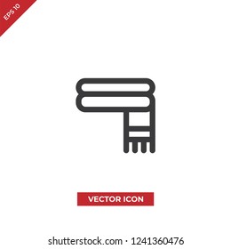 Scarf vector icon 