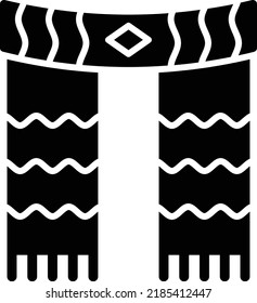 Scarf vector icon. Can be used for printing, mobile and web applications.