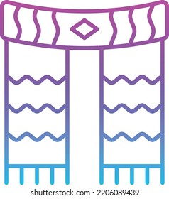 Icono de vector de bufanda. Se puede usar para imprimir, móviles y aplicaciones web.