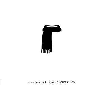 Scarf vector icon. Isolated scarf illustration