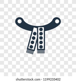 Scarf vector icon isolated on transparent background, Scarf transparency logo concept