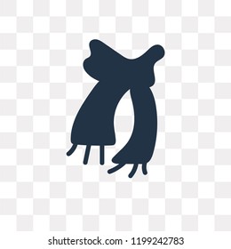 Scarf vector icon isolated on transparent background, Scarf transparency concept can be used web and mobile