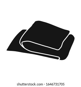 Scarf vector icon.Black vector icon isolated on white background scarf .