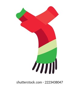 imagen vectorial de la bufanda para navidad clima frío con fondo blanco
