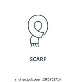 Scarf vector line icon, linear concept, outline sign, symbol