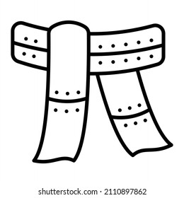 Scarf-Vektorgrafik-Rahmensymbol einzeln auf weißem Hintergrund
