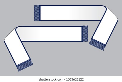 Scarf vector for template(White/Navy)