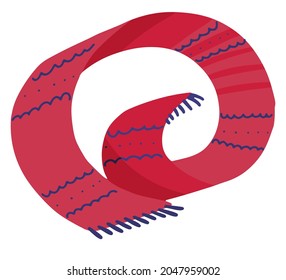 Escarcha, accesorio de invierno. El doodle de la ropa de dibujos animados de colores. Ilustración vectorial dibujada a mano. Dibujo único aislado sobre fondo blanco. Elemento de diseño, impresión, pegatina, tarjeta, decoración, envoltura.