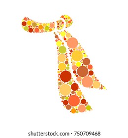 scarf winter dotted icon design isolated on white background