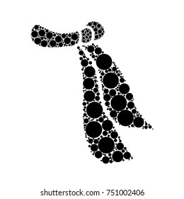 scarf winter dotted icon design isolated on white background