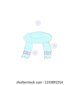 scarf winter, snow colored icon. Element of colored winter hand drawn icon for mobile concept and web apps. Detailed scarf winter, snow icon can be used for web and mobile on white background