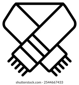 Scarf winter vector icon illustration