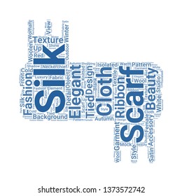 scarf word cloud. tag cloud about scarf