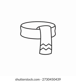 Vector de signo de icono de accesorio de envoltura de bufanda
