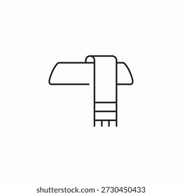 scarf wrap icon sign vector