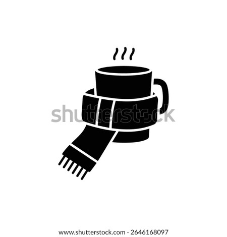 Scarf Wrapped Over Mug for Winter Comfort and Coziness