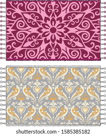 Scarfs Editable Fashion Flat Templates