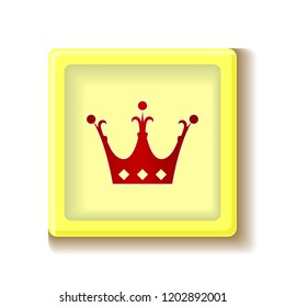 Scarlet Crown On A Yellow Background.