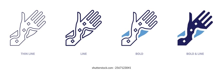 Scarlet fever icon in 4 different styles. Thin Line, Line, Bold, and Bold Line. Duotone style. Editable stroke.