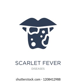 Scarlet fever icon. Trendy flat vector Scarlet fever icon on white background from Diseases collection, vector illustration can be use for web and mobile, eps10