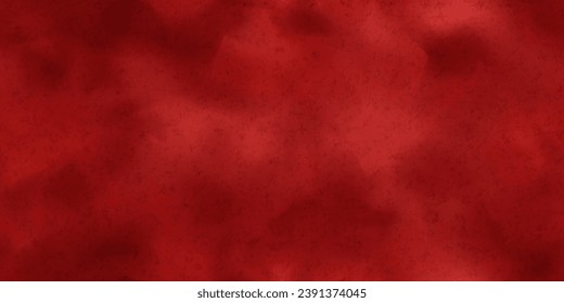 Scarlet matte suede seamless texture. The reverse side of animal skin dyed in red color. Realistic vector illustration. Deerskin