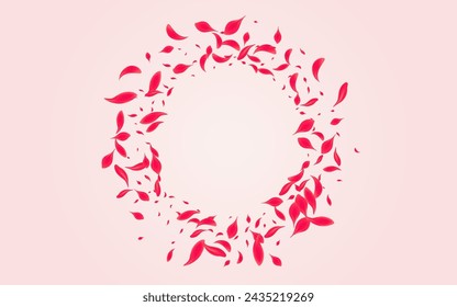 Scarlet Petal Vector de fondo rosa. Textura floral de otoño. Cubierta de Ruby Lotus Japón. Patrón de flor de carmín.