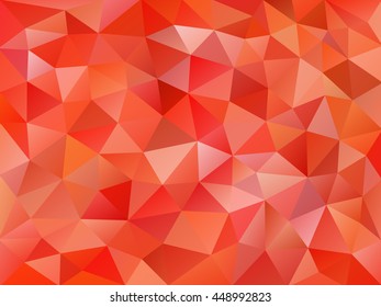 Scarlet red abstract mosaic polygonal background
