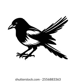 Scarlet Tanager bird silhouette vector
