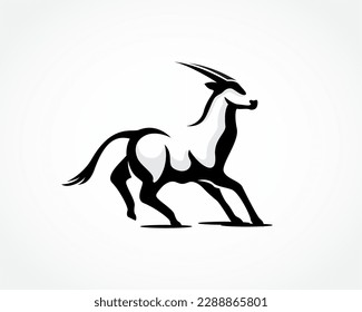 scarred oryx art logo design template illustration inspiration