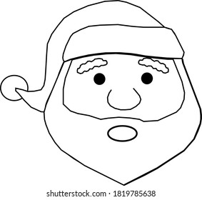 geschnitzte, überraschte Santa-Claus-Vektorgrafik