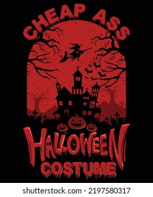 Scarry Halloween T-shirt Design vector