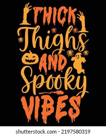Scarry Halloween T-shirt Design vector