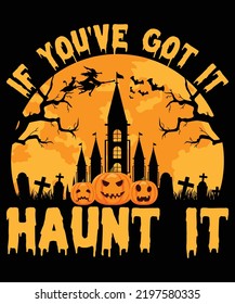 Scarry Halloween T-shirt Design vector
