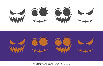 Scarry and happy faces for halloween 