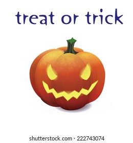 Scarry pumpkin. Vector. Eps10.