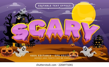 Scary 3d Text Effect And Editable Text Effect