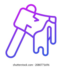 scary axe vector outline icon